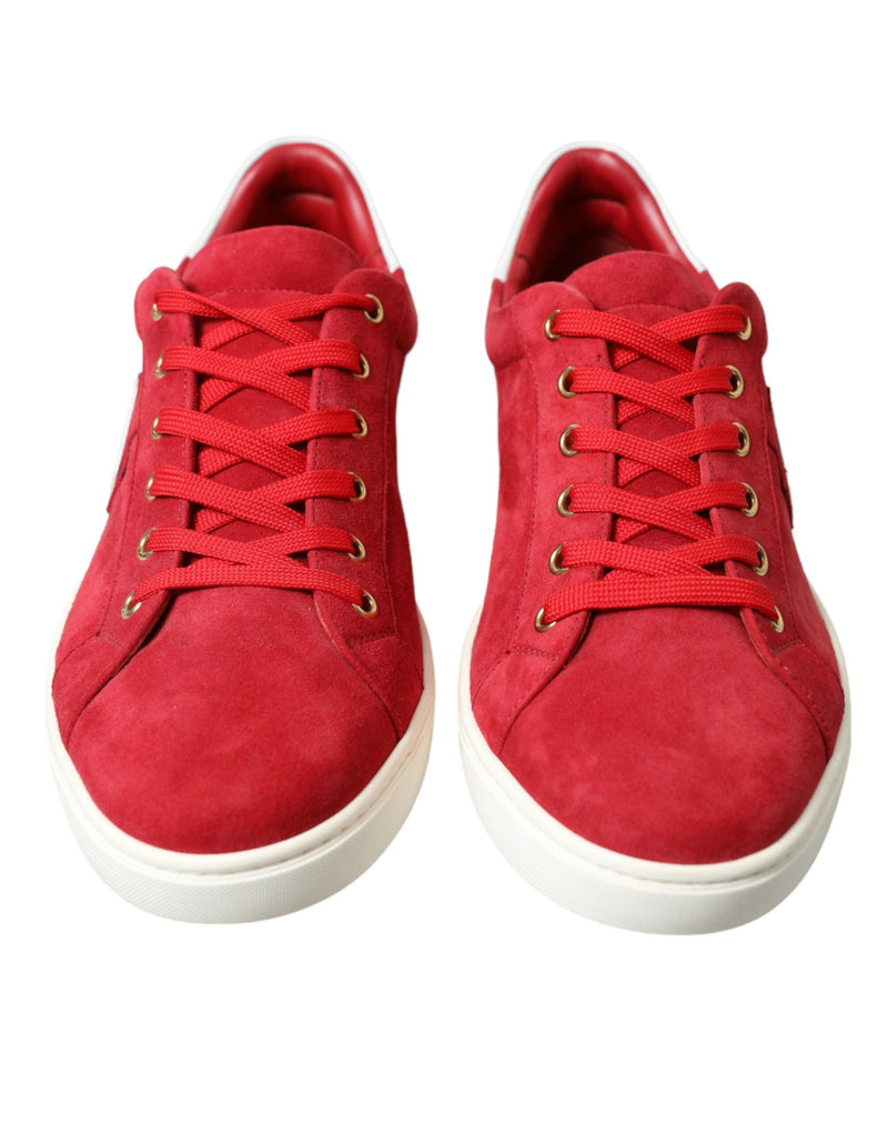 Eleganti sneaker rosse e bianche basse