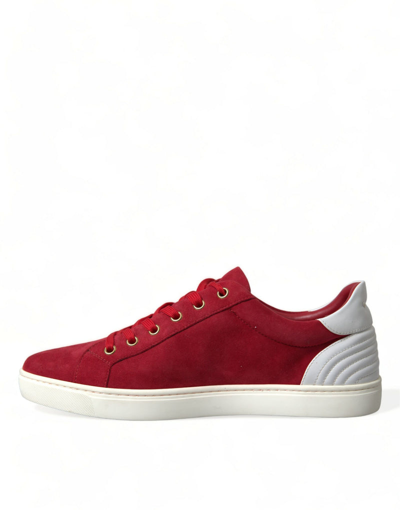 Eleganti sneaker rosse e bianche basse