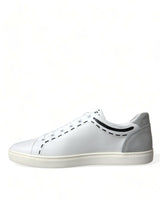 Eleganti sneaker in pelle di pelle di vitello bianco