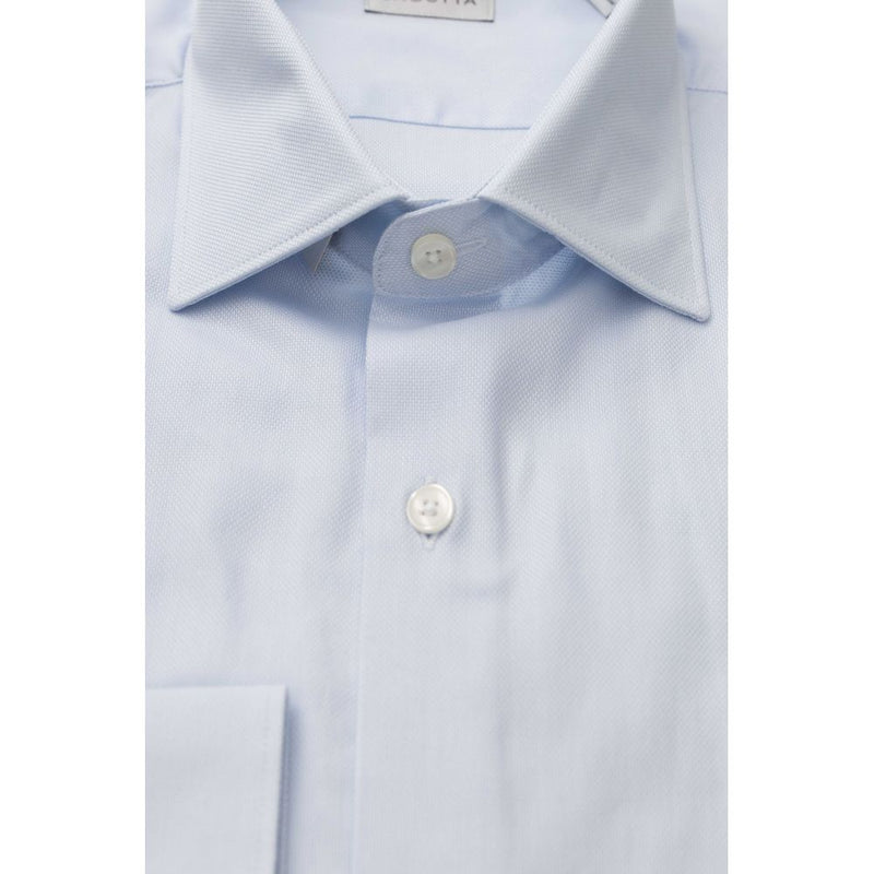 Shirt en coton bleu clair élégant pour hommes