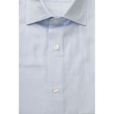 Shirt en coton bleu clair élégant pour hommes