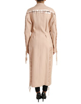 Eleganter beige einreihige Trenchcoat