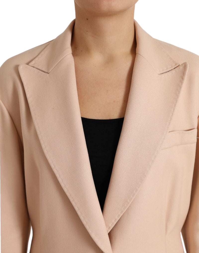 Eleganter beige einreihige Trenchcoat