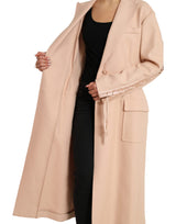 Elegante trench di beige a petto singolo