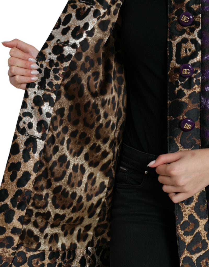 Exquisites Jacquard -Trench mit Tigermotiv