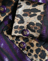 Squisita trincea jacquard con motivo tigre