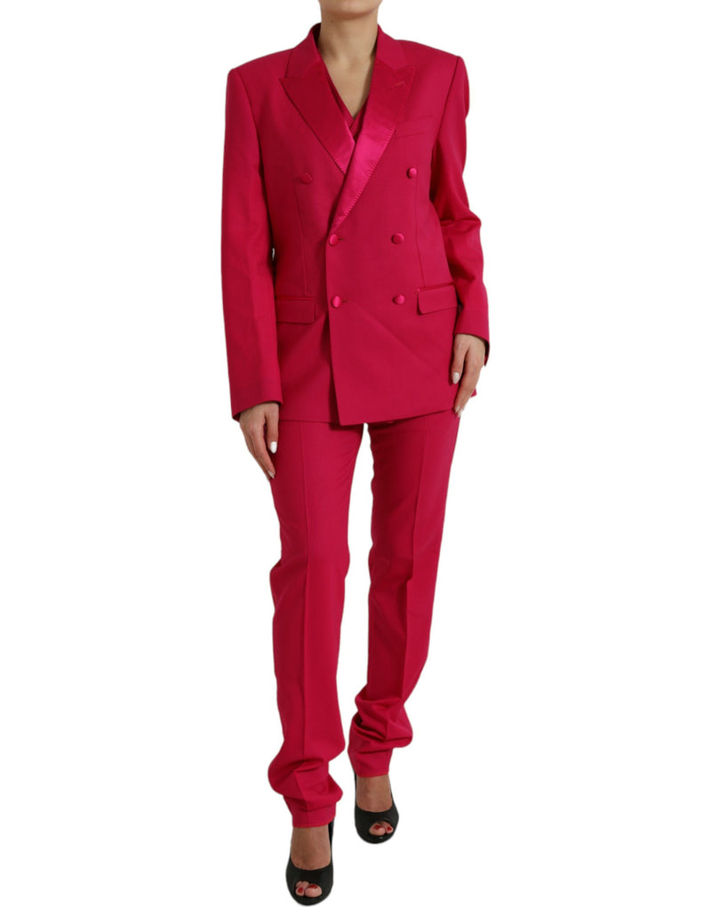 Traje de martini de 3 piezas elegante Red Slim Fit 3 piezas