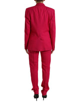 Elegant Red Slim Fit 3 Piece Martini Suit