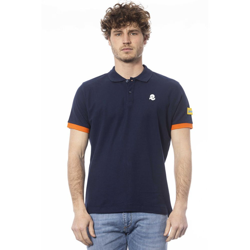 Chic Blue Short Sleeve Polo πουκάμισο