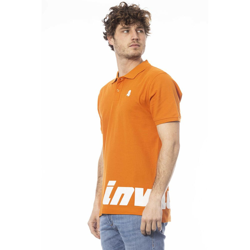 Elegante naranja naranja polo de manga corta para hombres