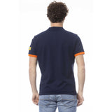 Chic Blue Short Sleeve Polo Shirt