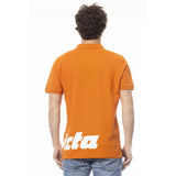 Elegante naranja naranja polo de manga corta para hombres