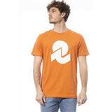 Tee de cuello de la tripulación del logotipo de naranja