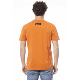 Tee de cuello de la tripulación del logotipo de naranja