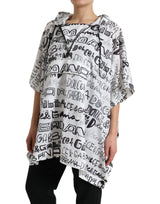 Chic Hooded Logo Print Blouson T -Shirt