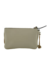 Eleganter weißer Lammleder -Crossbody -Beutel