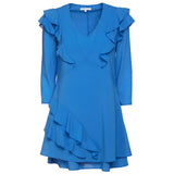 Mini robe élégante Blue à volants à volants