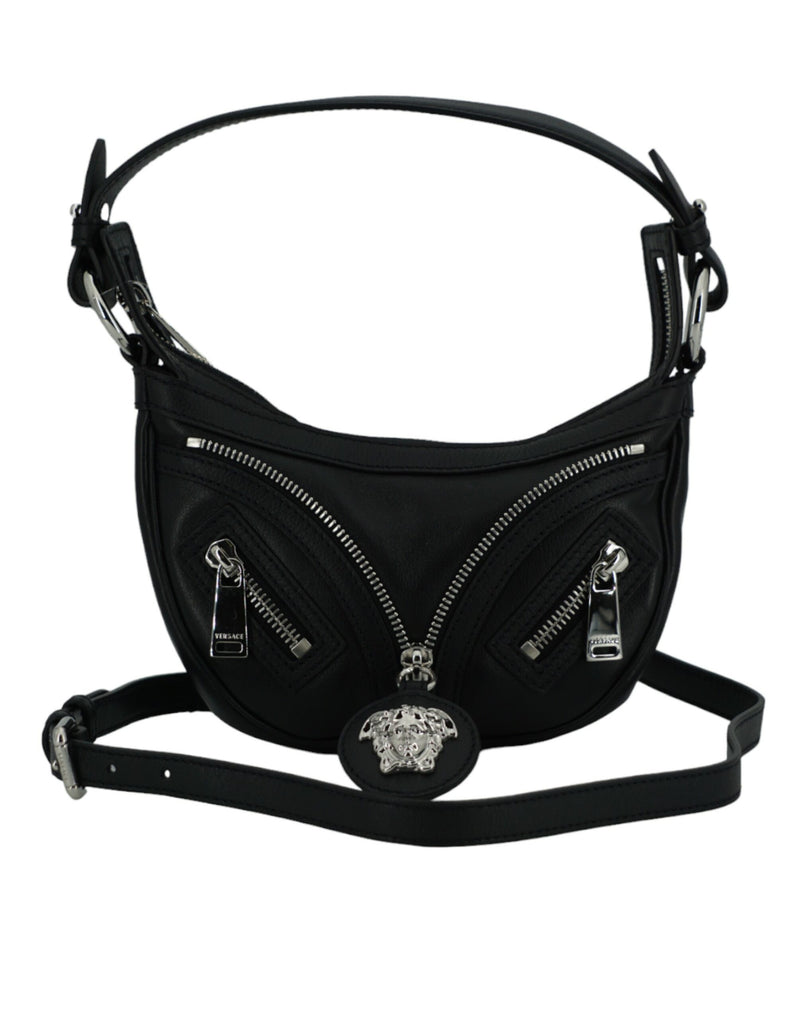 Elegante schwarze Mini -Hobo -Umhängetasche