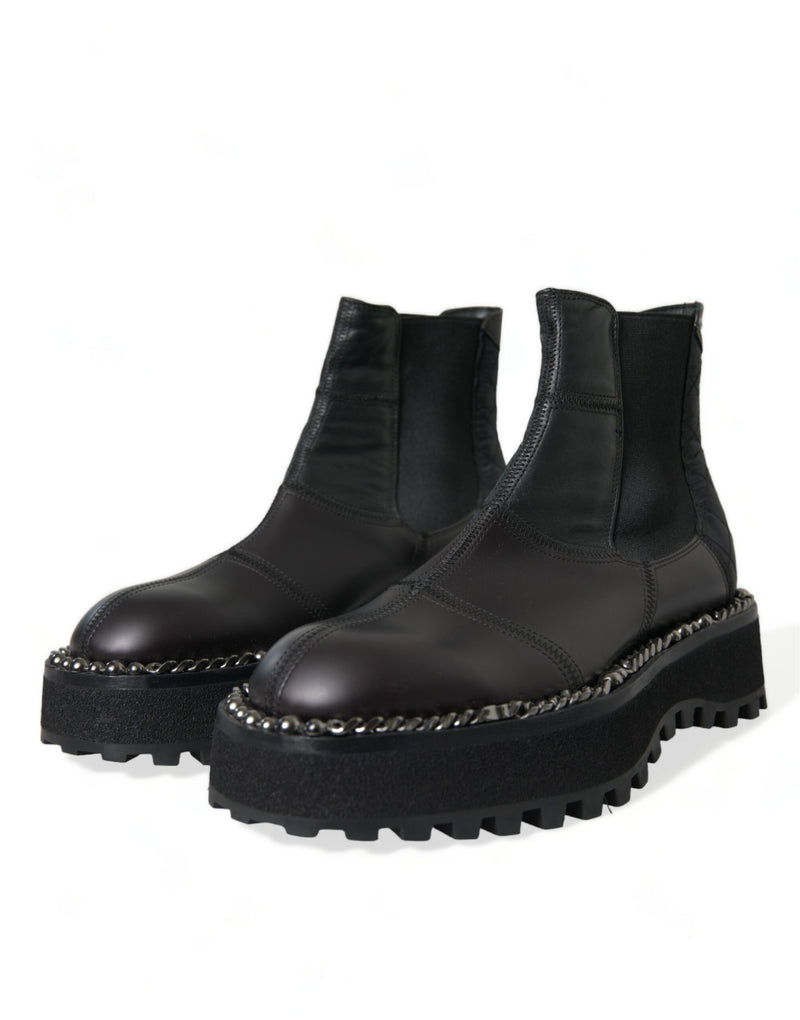 Elegante schwarze Chelsea-Slip-on-Stiefel