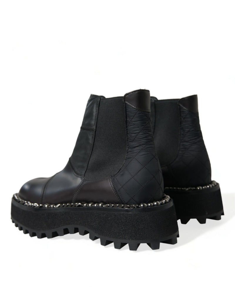 Elegante schwarze Chelsea-Slip-on-Stiefel