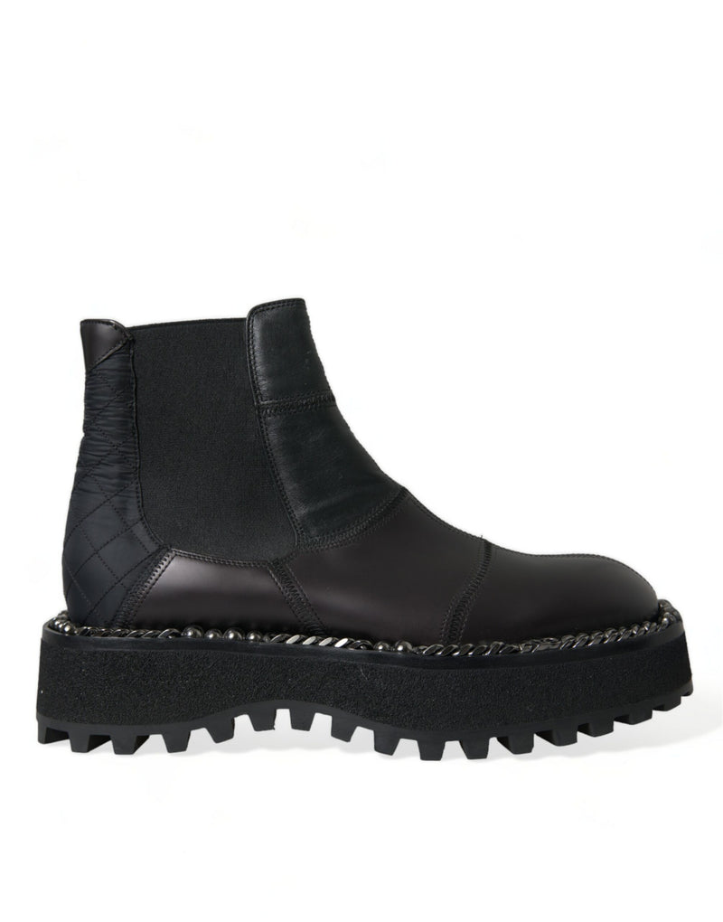 Elegante schwarze Chelsea-Slip-on-Stiefel