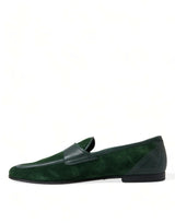 Emerald Velvet Leder -Slipper für Männer