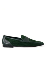 Emerald Velvet Leder -Slipper für Männer