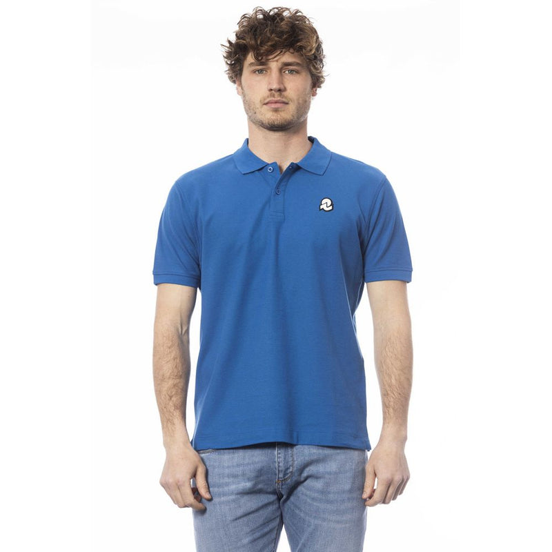 Elegante polo a maniche corte blu