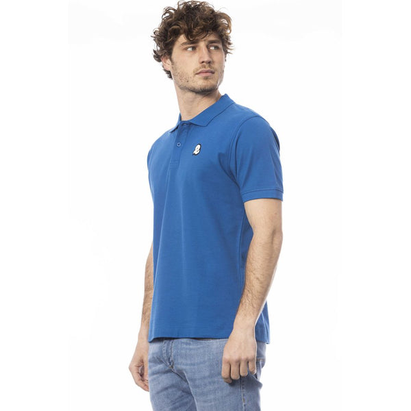 Elegante polo a maniche corte blu