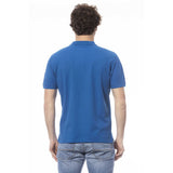 Elegante polo a maniche corte blu