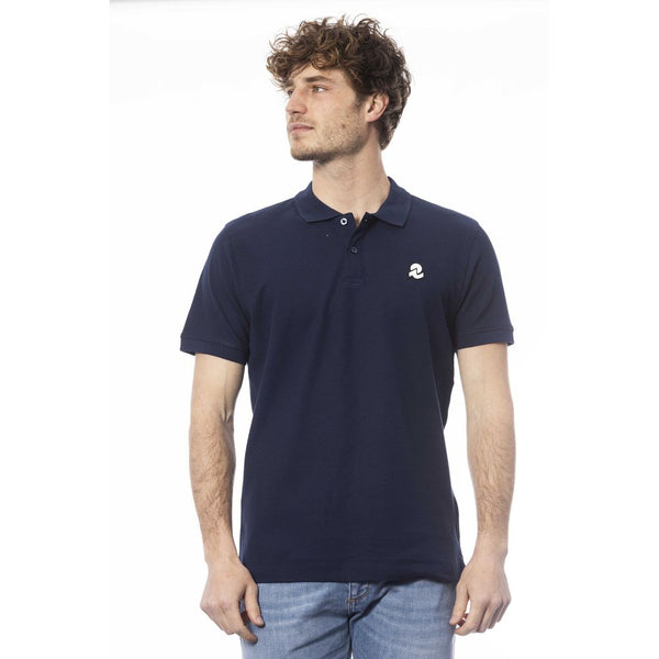 Elegante polo a maniche corte blu