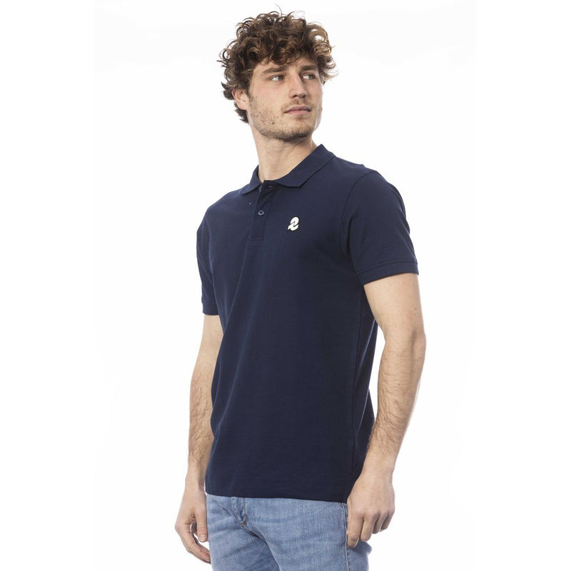 Elegante polo a maniche corte blu