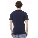 Elegante polo a maniche corte blu