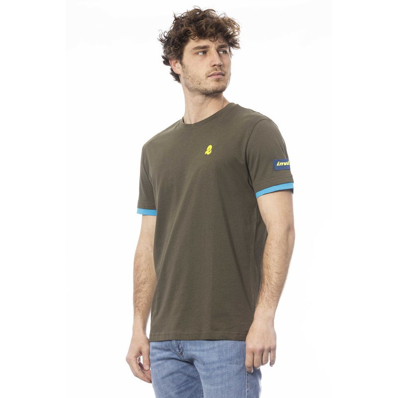 Invicta Cotton Crew Hals T -Shirt in Grün