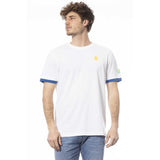 Elegante camiseta de cuello de la tripulación de algodón blanco