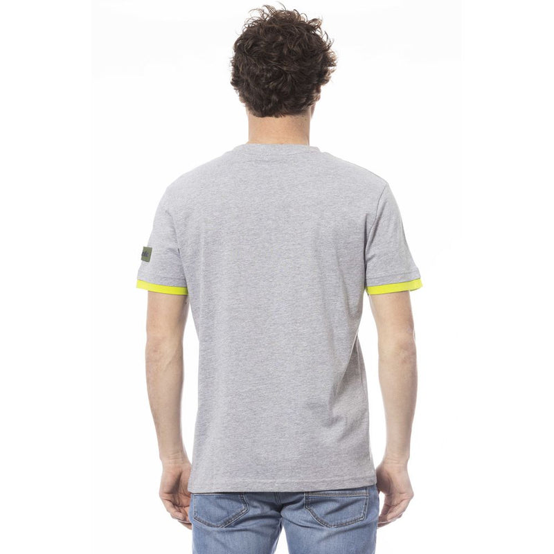 Tee del logo classico di Grey Crew Neck