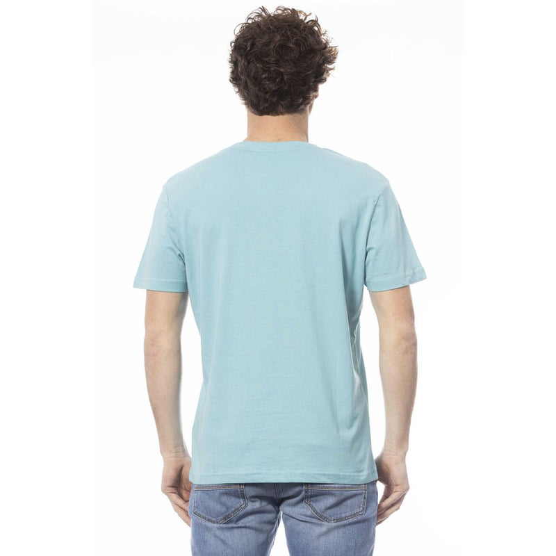 Chic Light Blue Crew Logo Tee