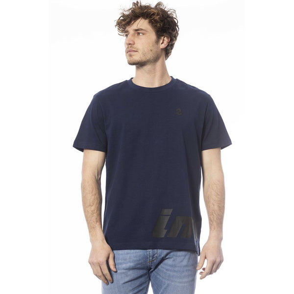 Tee in cotone del collo dell'equipaggio blu Invicta