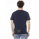 Tee in cotone del collo dell'equipaggio blu Invicta