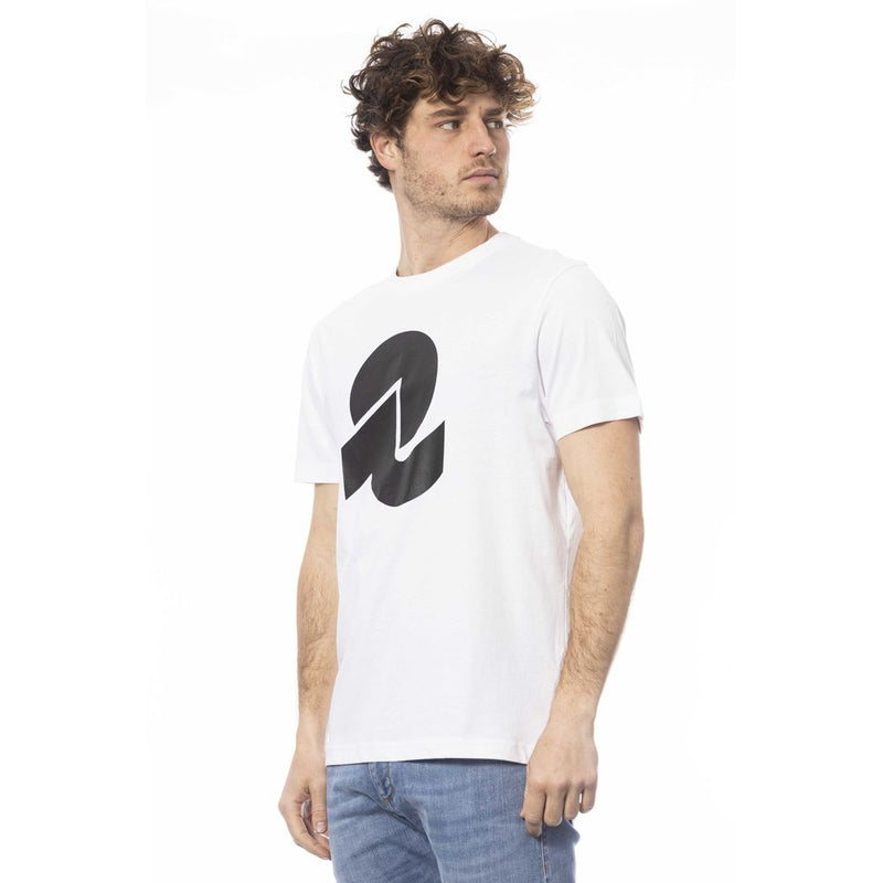 Élégant t-shirt à cou de coton blanc