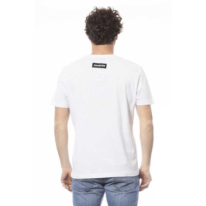 Élégant t-shirt à cou de coton blanc