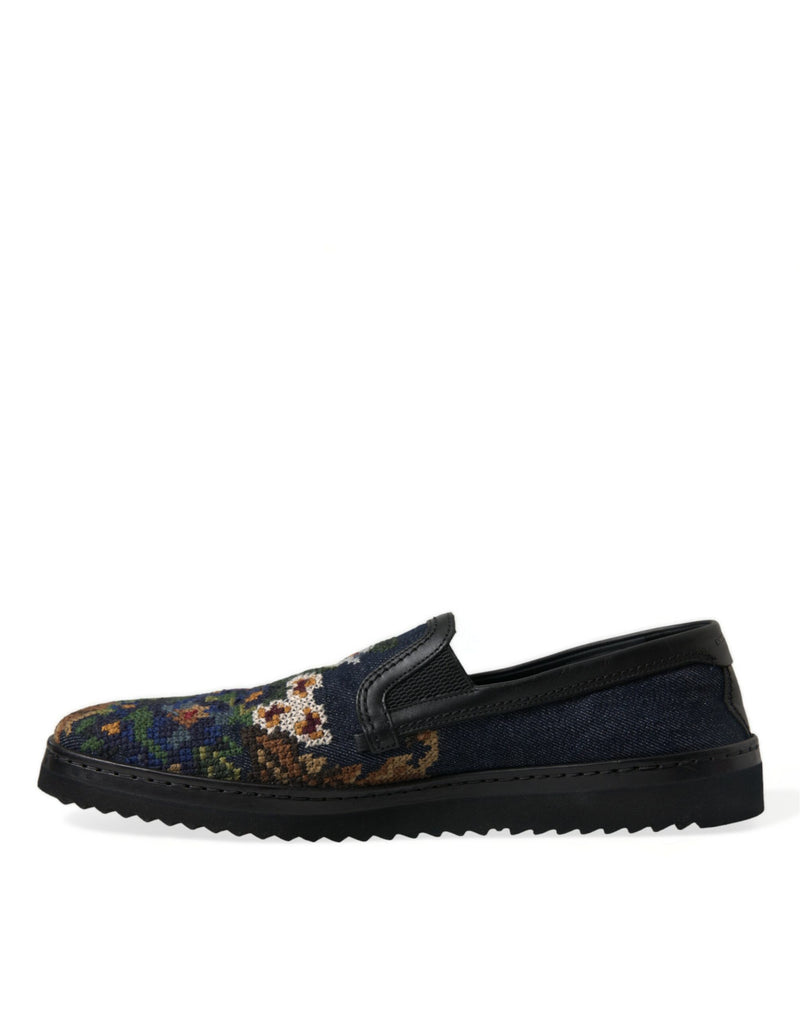 Mocassins floraux multicolores élégants