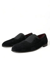 Elegante Schwarze Velours -Slipper für den anspruchsvollen Gentleman