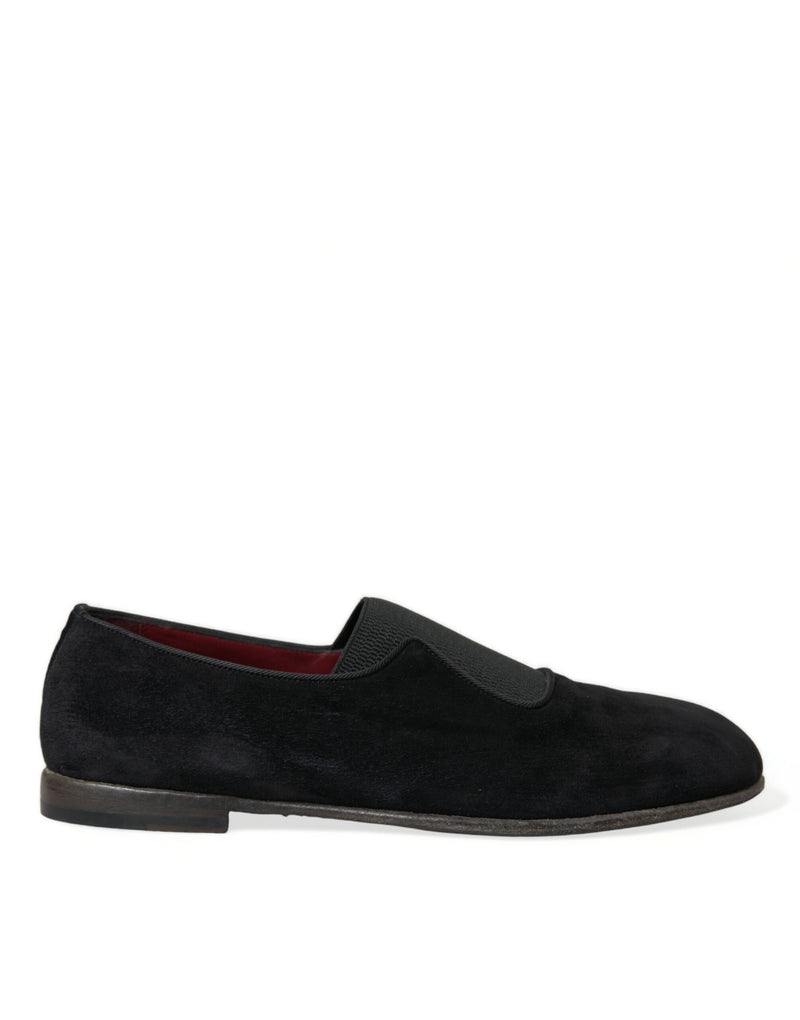 Elegante Schwarze Velours -Slipper für den anspruchsvollen Gentleman