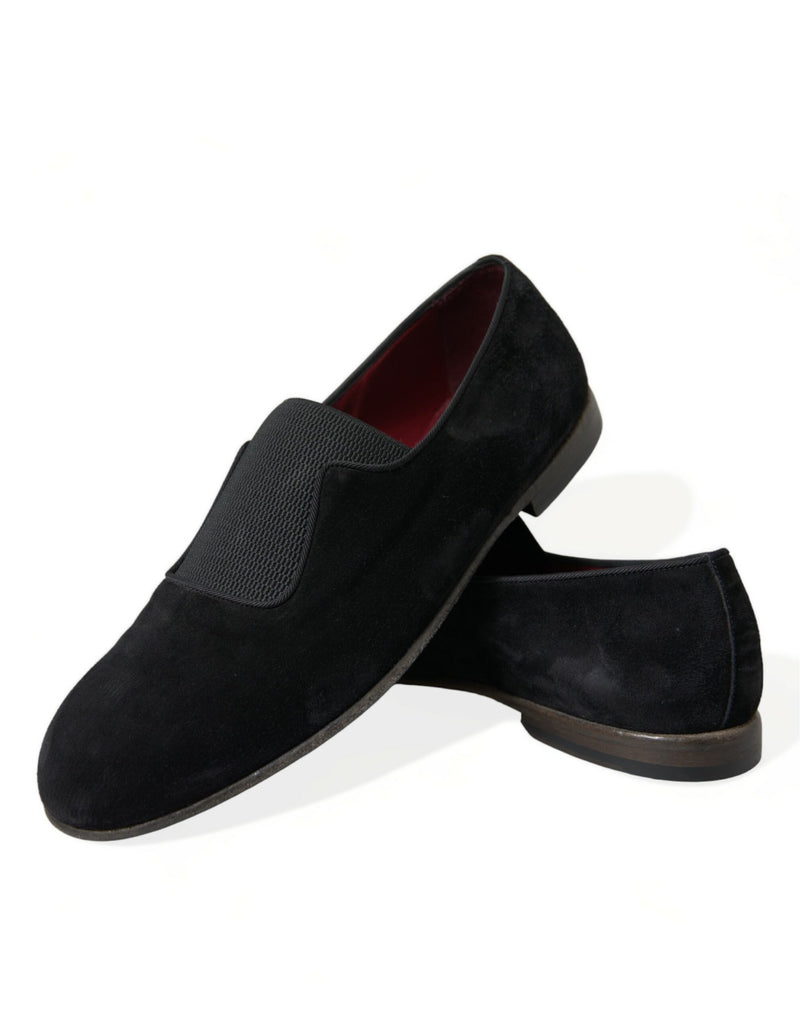 Elegante Schwarze Velours -Slipper für den anspruchsvollen Gentleman