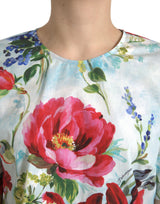 Top de algodón de cuello redondo elegante