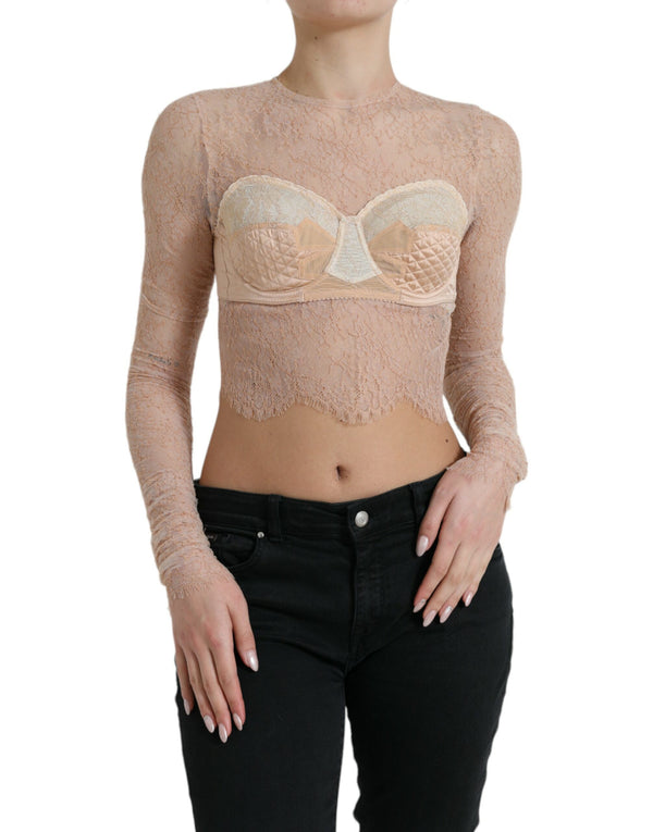 Elegante top con ritagli di pizzo bustier