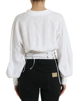 Elegante corsetto a pizzo bianco Top