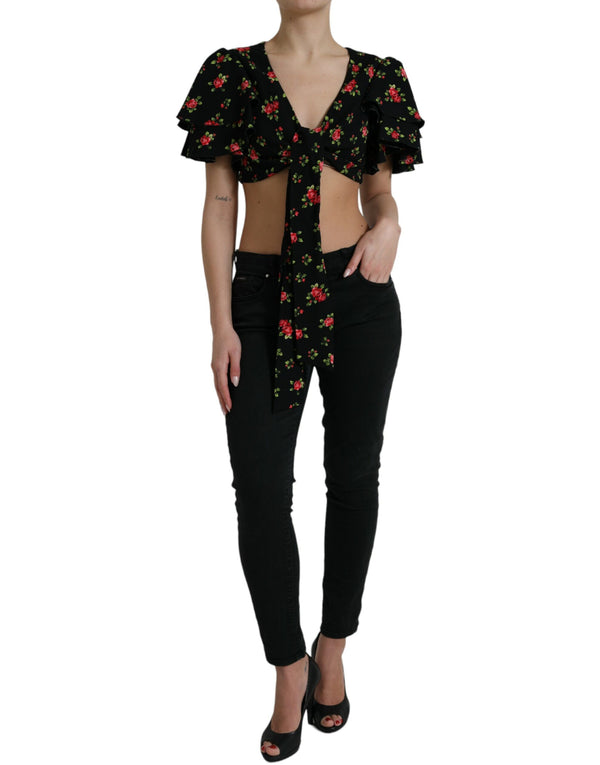 Estampado floral top de lujo