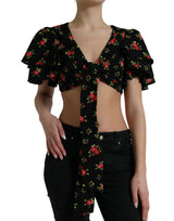 Estampado floral top de lujo